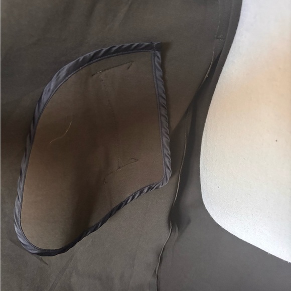 Mark. Army Green Suede Trench Coat. Sz Small - Picture 7 of 14